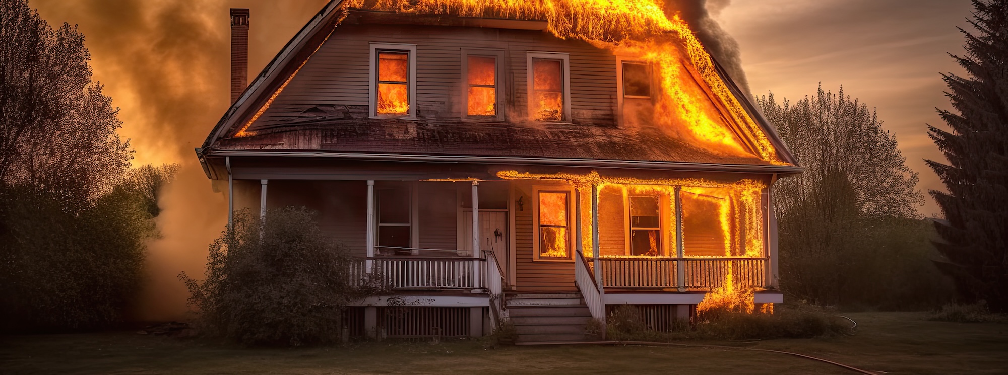 Burning house